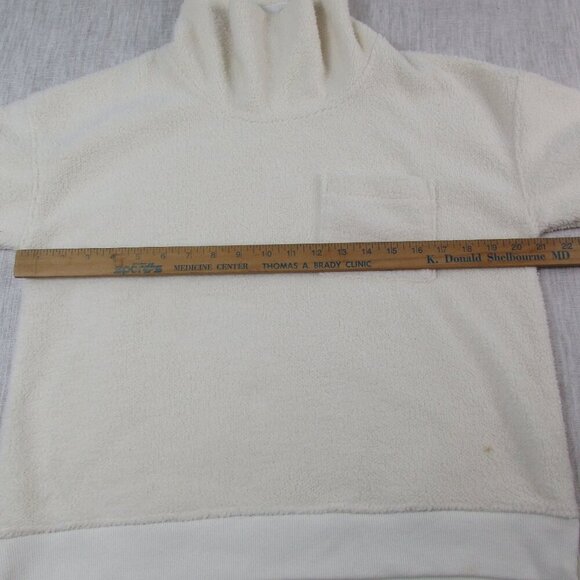 Vineyard Vines Sweater Womens Small Beige Sherpa Fleece Turtleneck Ribbed Hem - Picture 8 of 9
